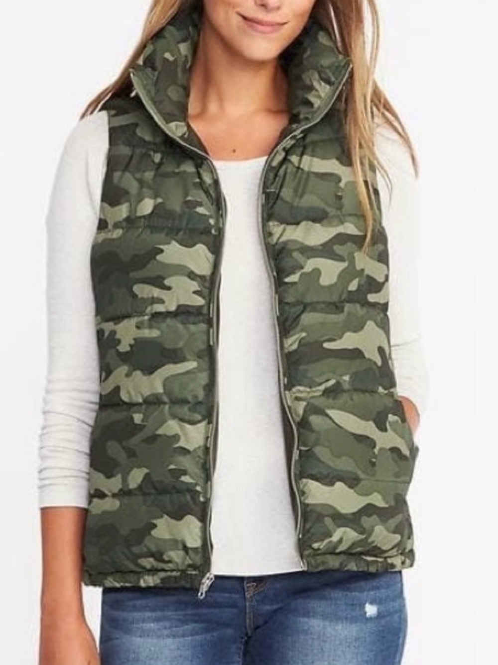 Camo Quilted Puffer Vest | Old Navy